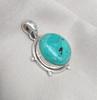 Tibetan Turquoise Pendant Necklace: 925 Silver Boho Healing Jewelry