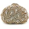 Weiße Klare Stein Abendtasche Geldbörsen Luxus Diamant Clutches Dame Cocktail Gold Metallic Handtasche Weiblich Mädchen Bankett Handtaschen