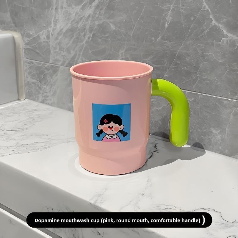Mouthwash Cup, Children's Brushing Cup, Washbasin Cup, Couple Toothpaste Toothbrush Cup, Dormitory Cute Household Mouthwash Cup