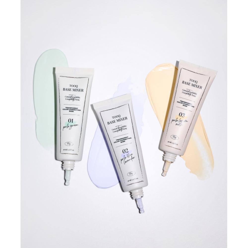 Прозрачная корректирующая база Tooq 3 цвета 01 pale green
