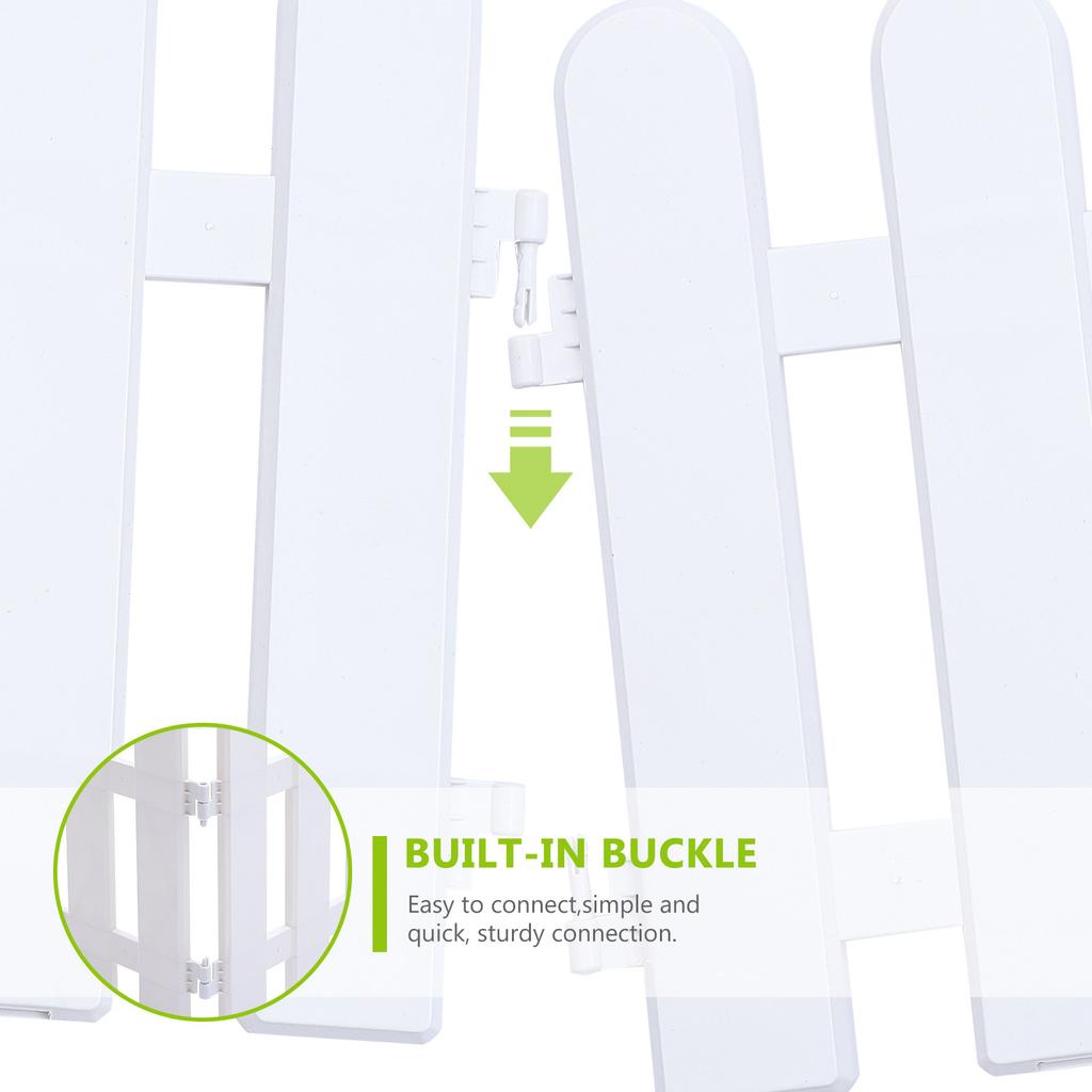 5Pcs Garden Plastic Fence White Picket Decorative Edgings Outdoor Lawn Protective Fence Patio Garden Supplies Landscape
