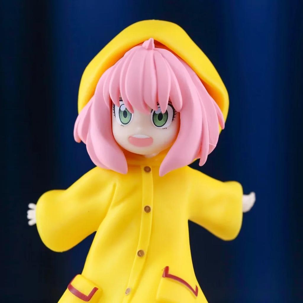 12CM Anime SPY Family Anya Forger Figure Kawaii Girl Figure Ver Yellow Raincoat Model Toy Aciton Figure Doll Collection Desktop