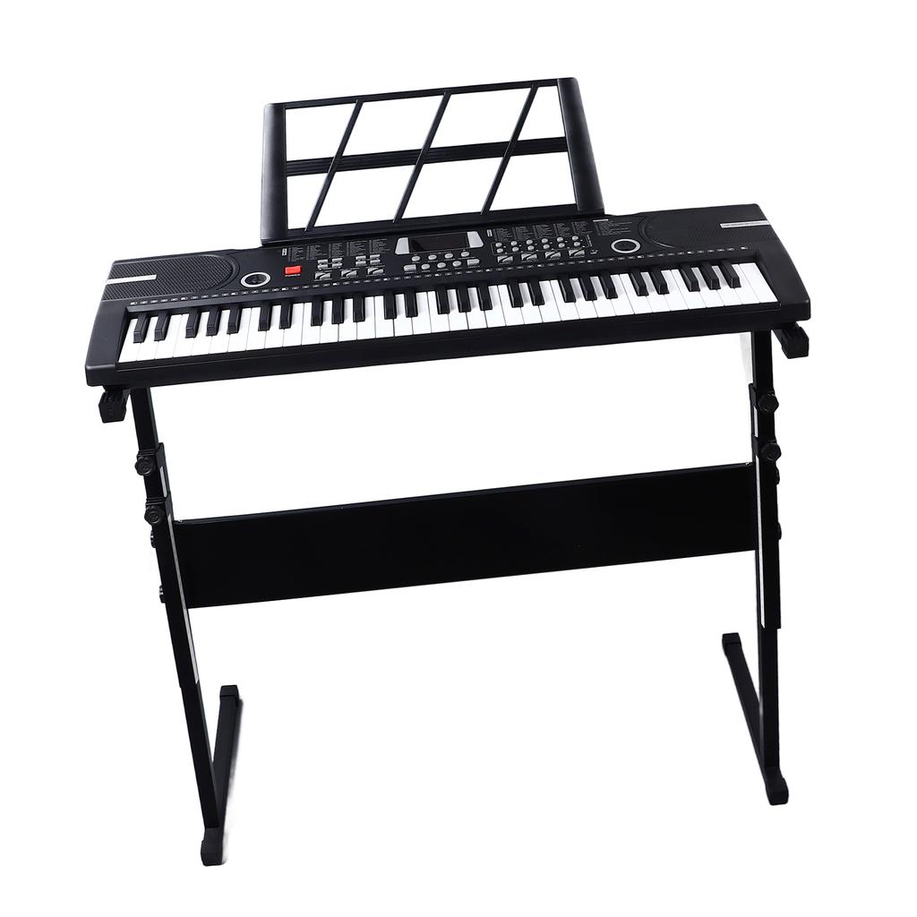61 Keys Electric Piano Kit Kids Learning Electronic Keyboard with Stand and Microphone