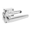 1x Toilet Door Lock Bathroom Door Lock Silver With Reverse Lock For RV Kitchen
