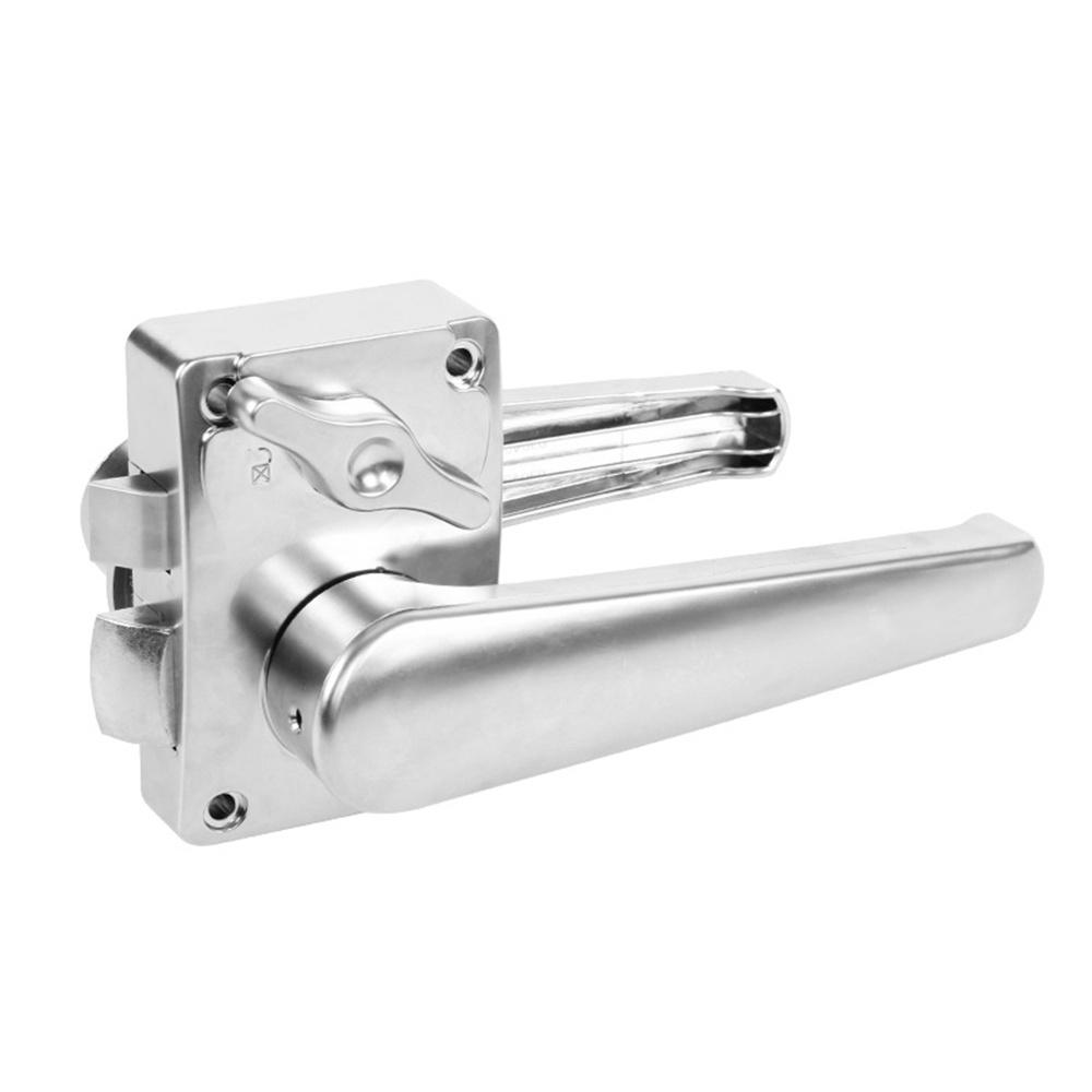 1x Toilet Door Lock Bathroom Door Lock Silver With Reverse Lock For RV Kitchen