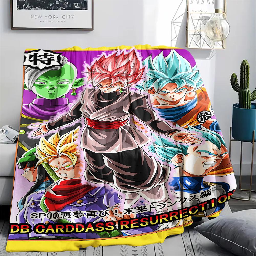 Dragon Ball Characters Print Flannel Blanket,High Quality Comfortable for All Seasons,Home Decor,Warmth and Comfort,Perfect for Christmas Gifts