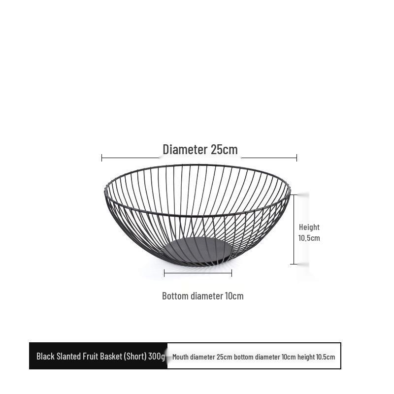 Coș Decorativ din Fier Forjat pentru Fructe și Gustări pentru Living