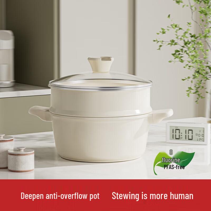 Red Chef White Ceramic Soup Pot 24cm