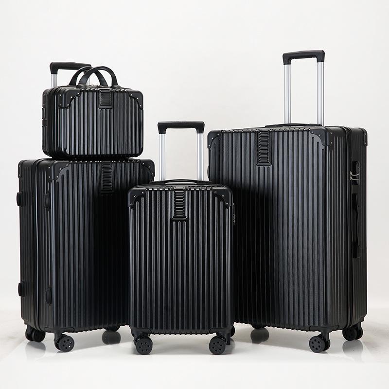 20" ABS Universal Wheel Zipper Suitcase with Combination Lock - 4-Piece Carry-on Set