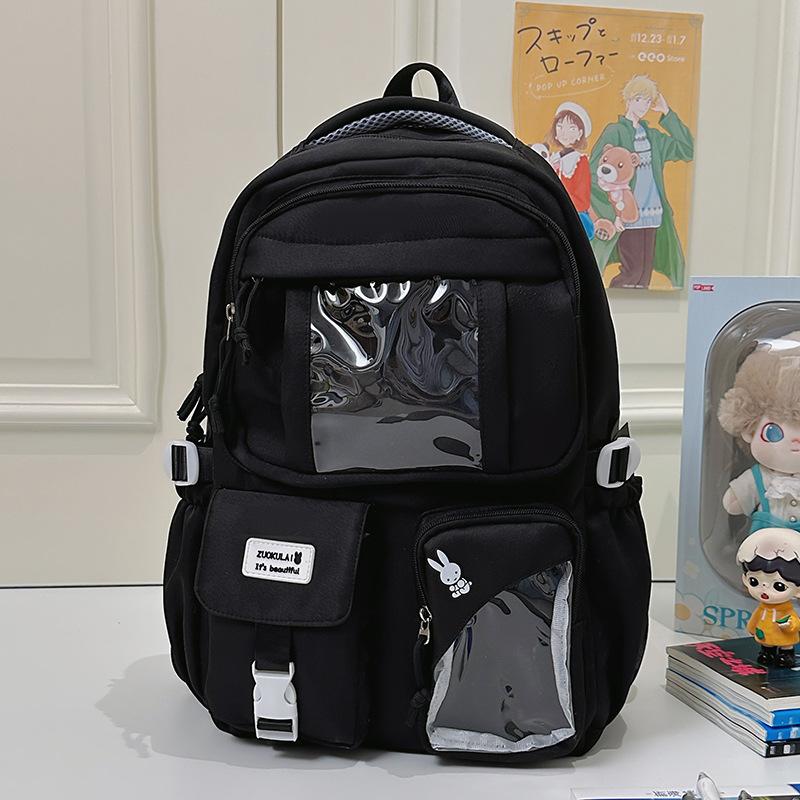 

Junior High School Students Are Cute Transparent and Painful. Backpack Large Capacity High School Student Backpack. .