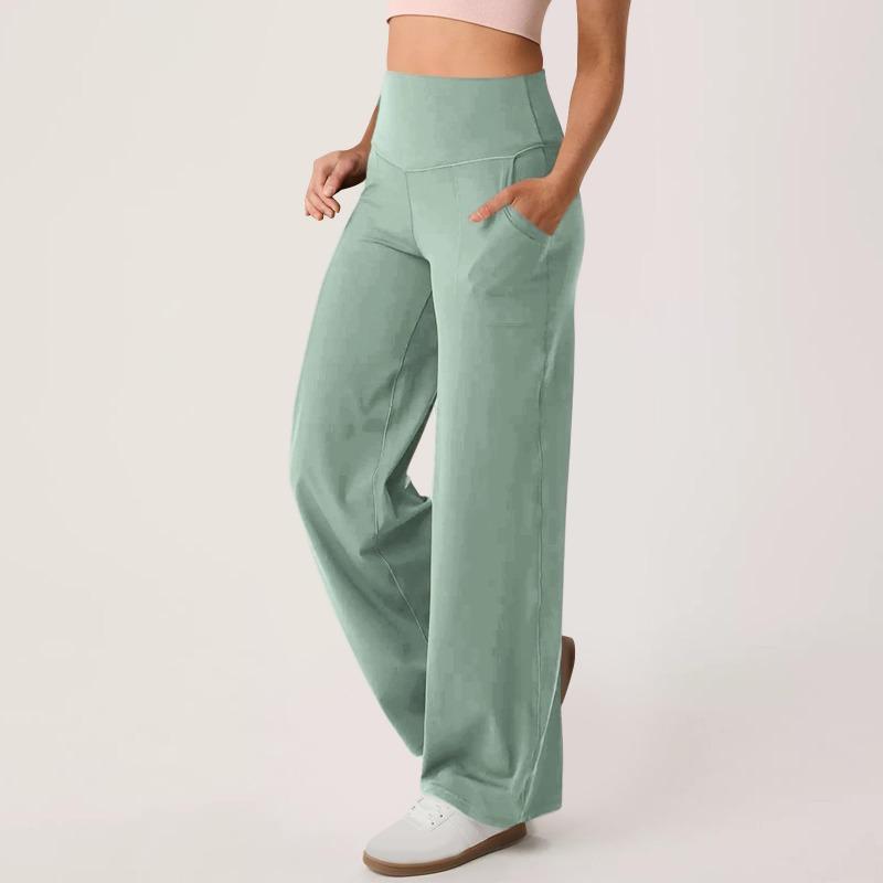 

Women s Wide Leg Yoga Pants Stretch High Waist Flare Leggings Activewear Trousers XL світло-зелений колір