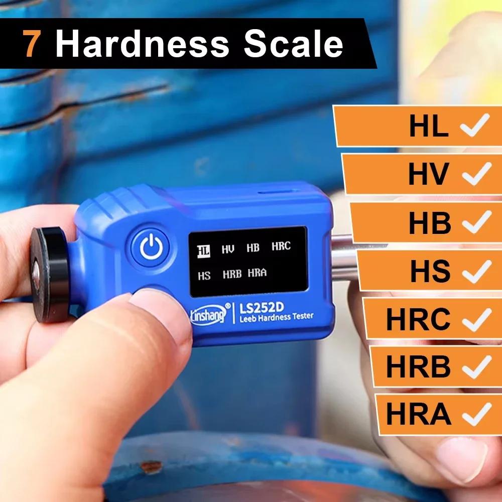 Leeb Hardness Tester 7-in-1 Professional Durometer LS252DC D Impact Device Pen-type Convert To HRA/HRB/HRC Good Repeatability