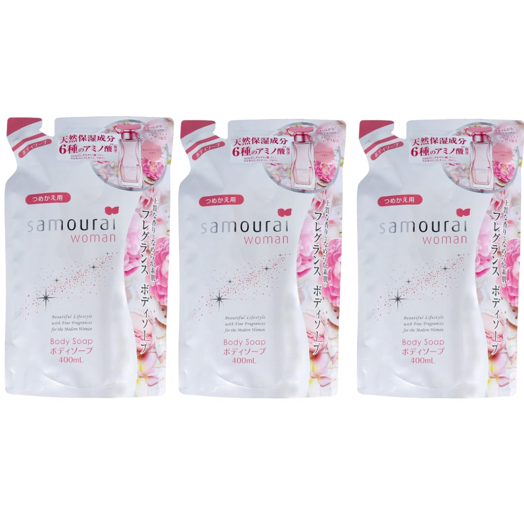 

Refill pack of 3 Samurai Woman body soap 400ml (x 3)