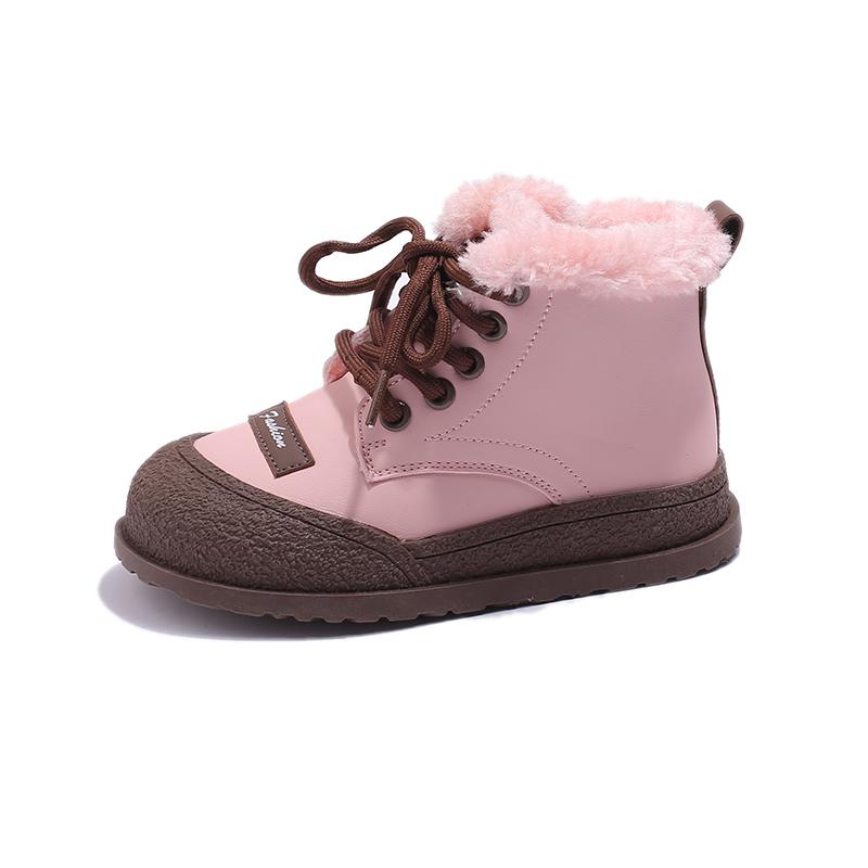 Children's Boots Winter Children's Cotton Shoes With Mid-calf Lining And Waterproof Thickened Cotton Shoes Girl Boots