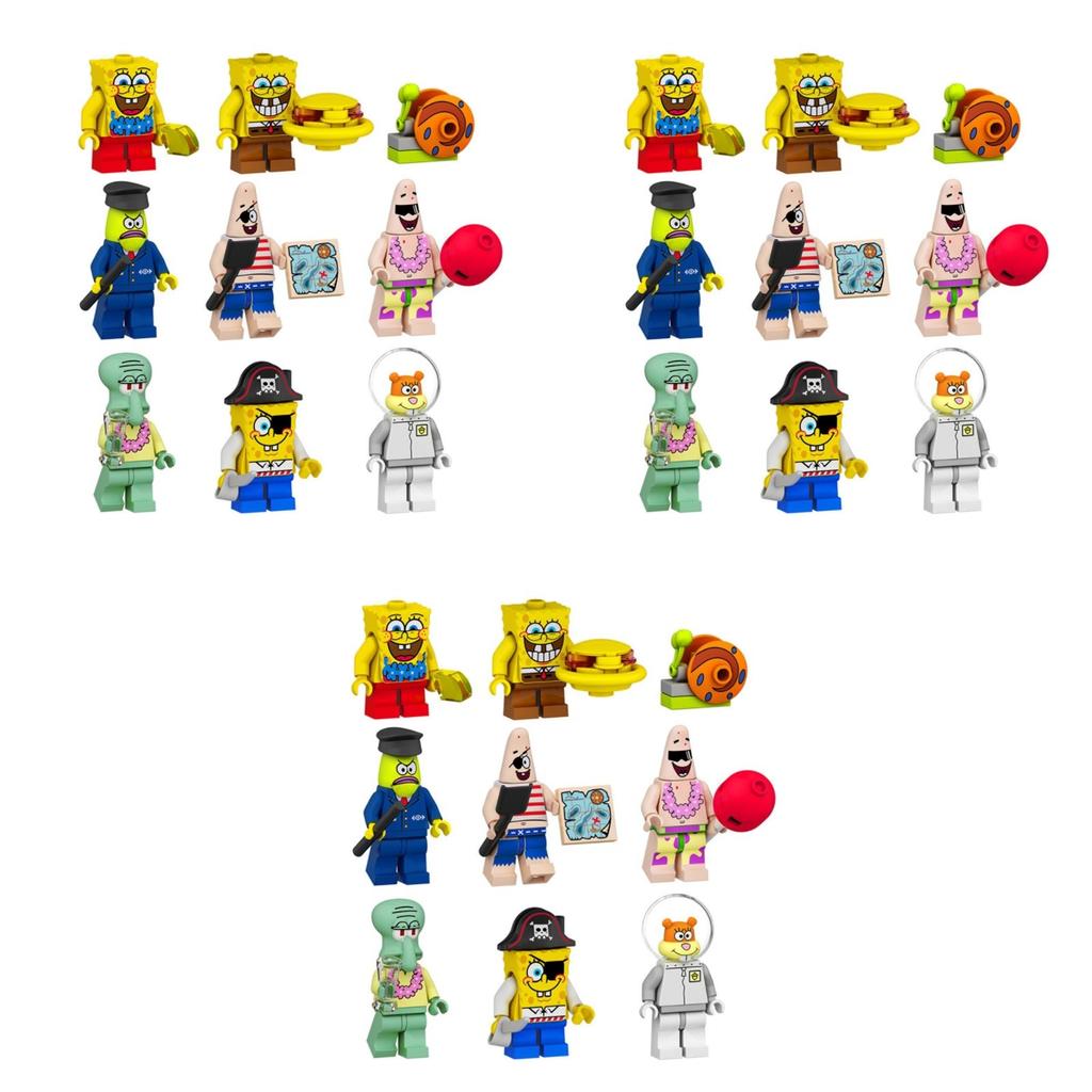 Spongebob Figuren Set mit 9 Stück Perfekt für Kindergeburtstagsgeschenke Und Heimdekorationen