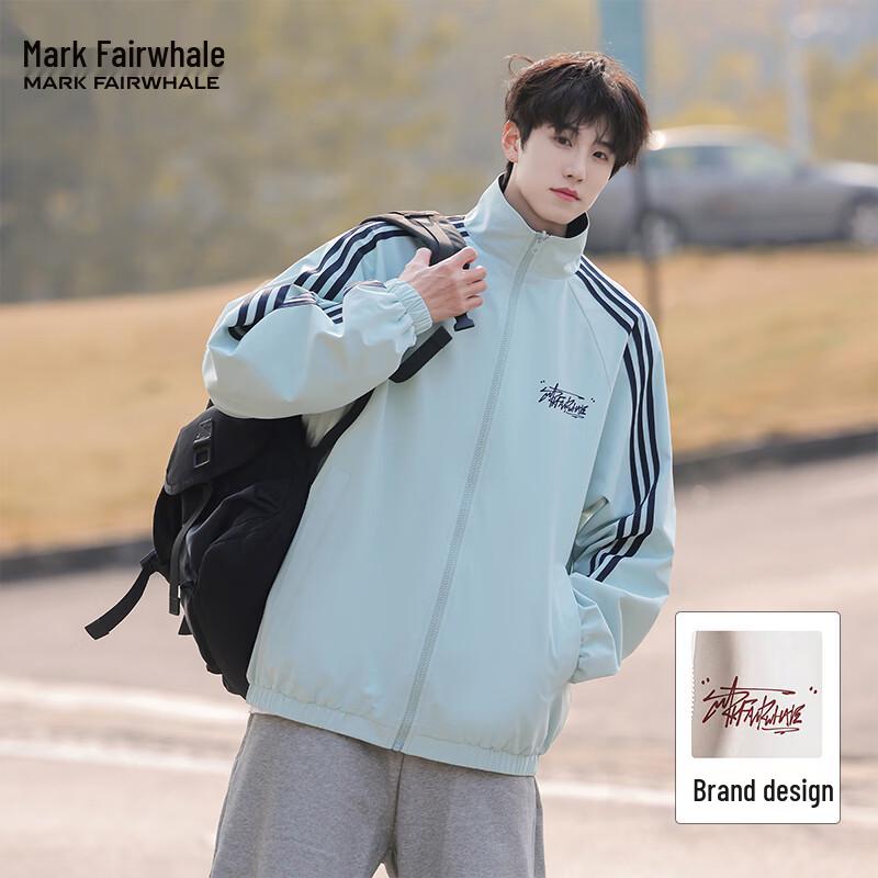Mark Fairwhale Men's Color-block Stand-collar Jacket