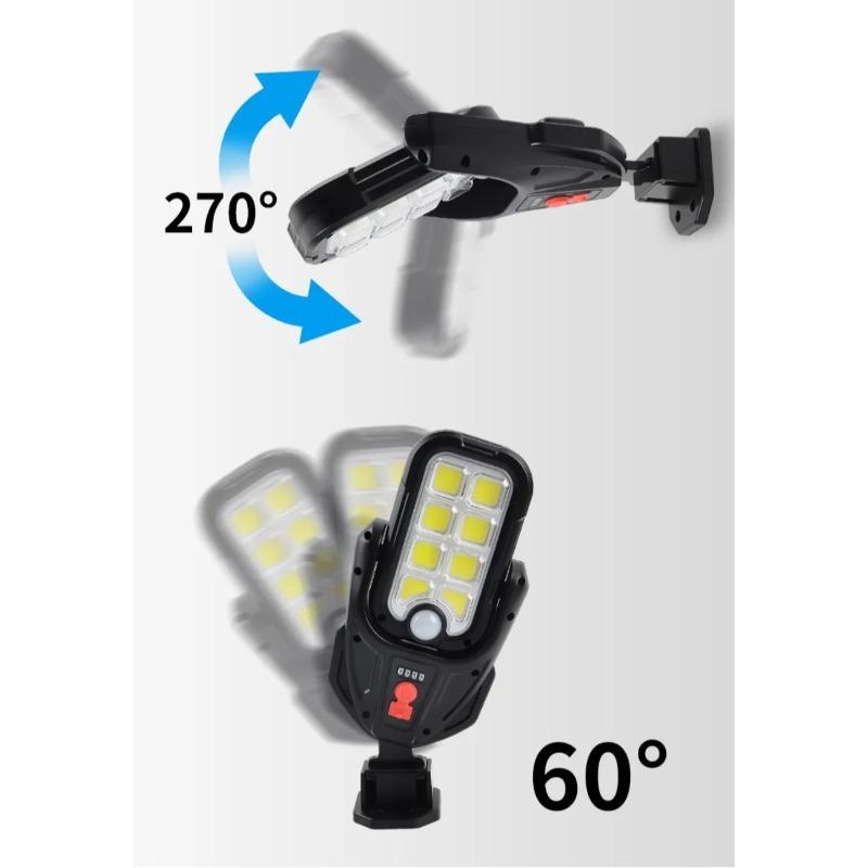 Adjustable Solar Lights Motion Sensor Outdoor Solar Wall Lamp 3 Modes Solar USB Rechargeable Light for Patio Garden Garage