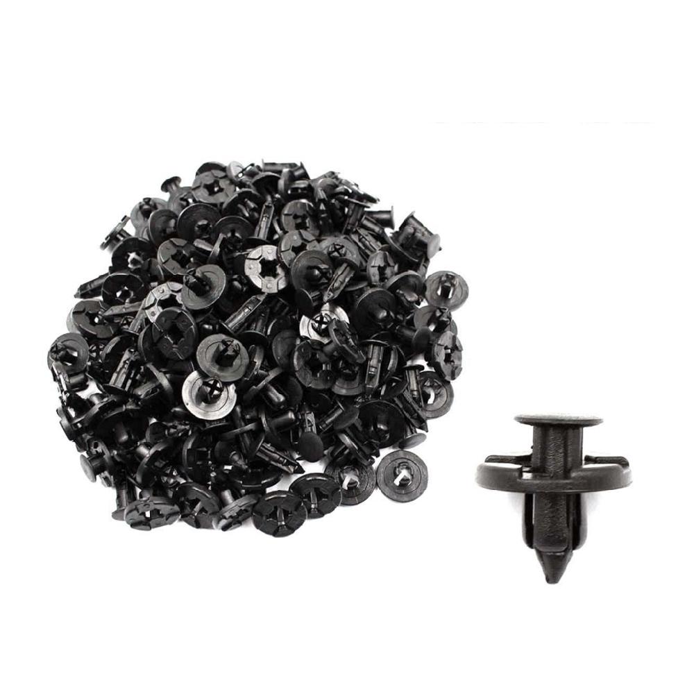 10pcs Car Black Rivet Fastener Mud Flaps Bumper Fender Push Clips 8mm For Nissan