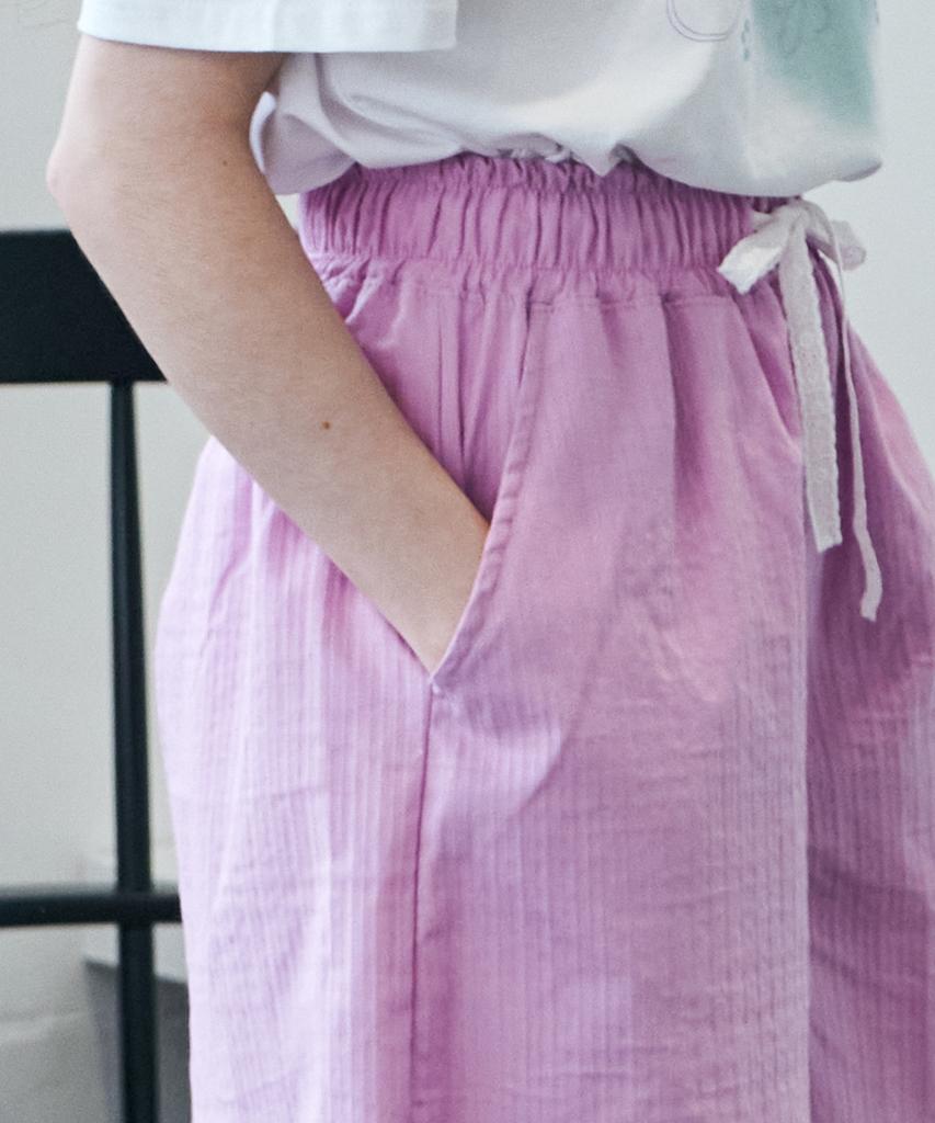 Metapeo Met Lace Wide Shorts Lavender