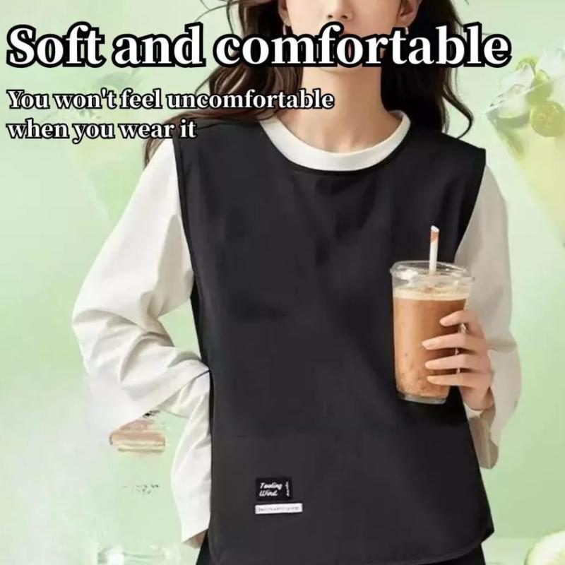 Waterproof Vest Apron Coffee Shop Cooking Aprons Oilproof Bbq Aprons With Big Pocket Kitchen Waiter Workwear Apron