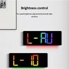 17inch Colorful LED Digital Clock Household Large Digital Alarm Clock Dynamic RGB Display LED Wall Clock Room Decor