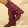 Fashion Women Fashion Outdoor High Boots Knee High Boots Trend Elegant Stylish Middle Heel Comfortable Designer Shoes Shoes for Women