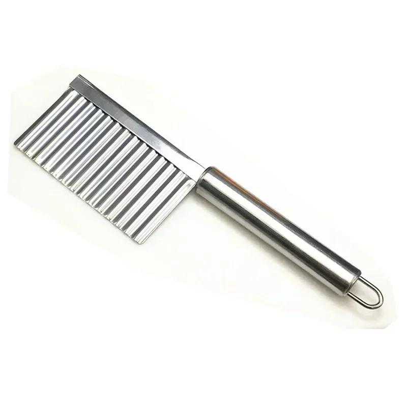 Stainless Steel Wave Potato Slicer Vegetable Cutter Potato French Fries Cutter Gadget Accessories Supplies Kitchen Cooking Tools