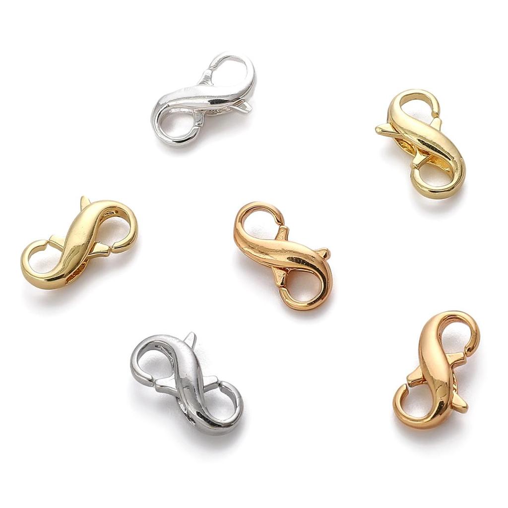 Kobber 8-formede Spennelåser For DIY Smykkefremstilling Armbånd Halskjede Håndverkstilbehør
