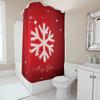 TU Christmas Snowflake Shower Curtain Festive Winter Holiday Bathroom Decor Waterproof Fabric Xmas Pattern Backdrop