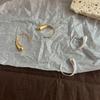 Elegant Gold-Plated Silver Water Drop Ear Cuffs - Minimalist Design