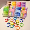 Kids' Colorful No-Damage Large Hair Ties for High Ponytails - Durable, High Elasticity Rubber Bands & Scrunchies