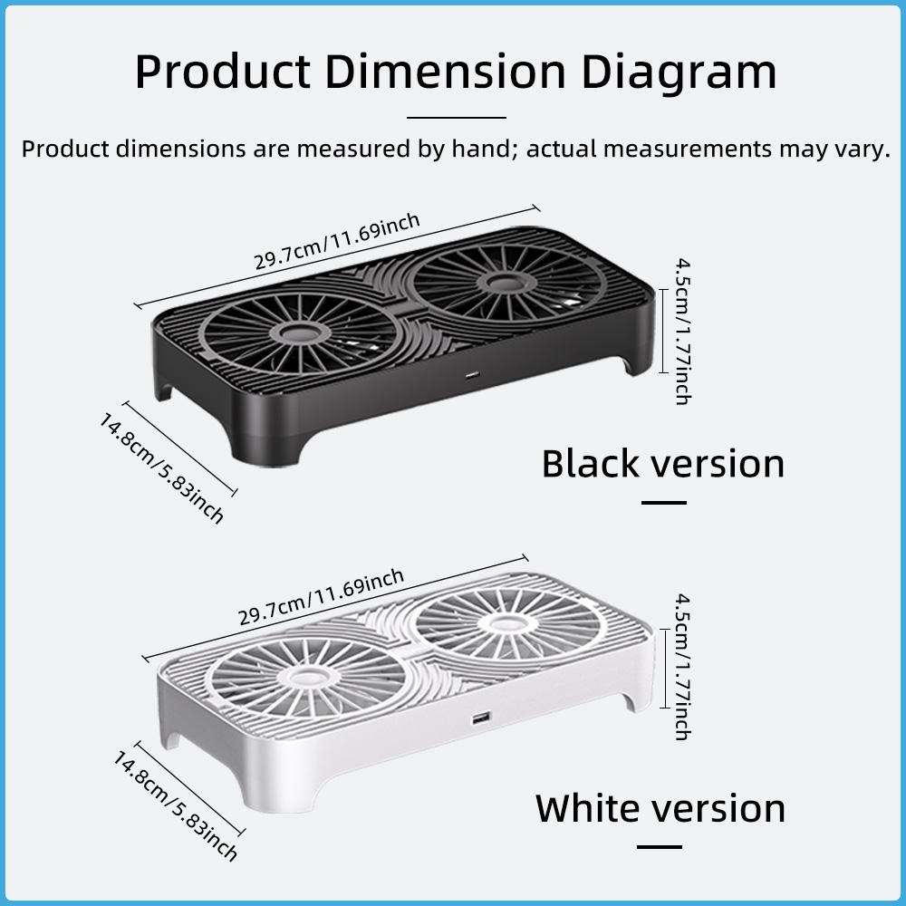 Router Cooling Stand Dual Fan USB Powered Silent Heat Dissipation Base for WiFi Router TV Box Set Top Box Modem Mini PC