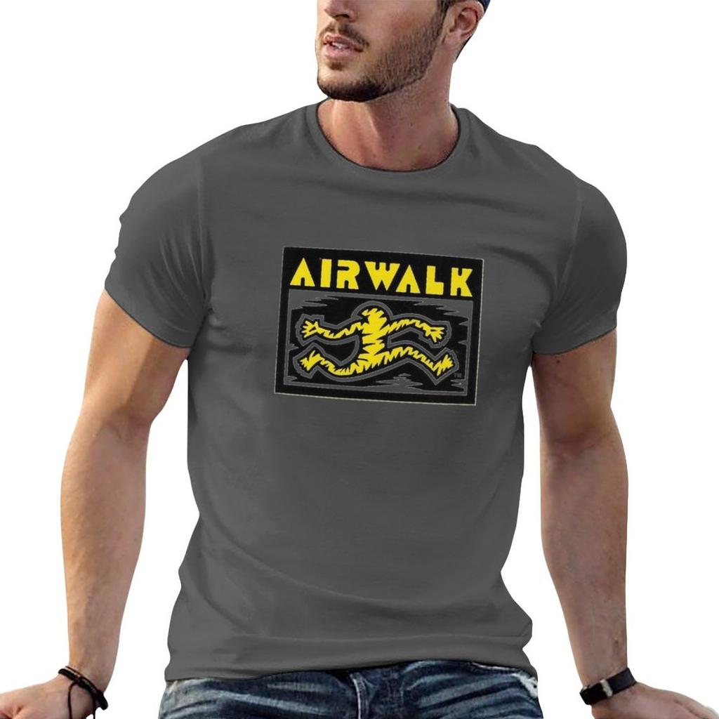 Nuovo Running Man, Airwalk Shoes T-shirt per Skateboard Design. T-shirt top carini t-shirt personalizzate t-shirt grafiche t-shirt da uomo alte