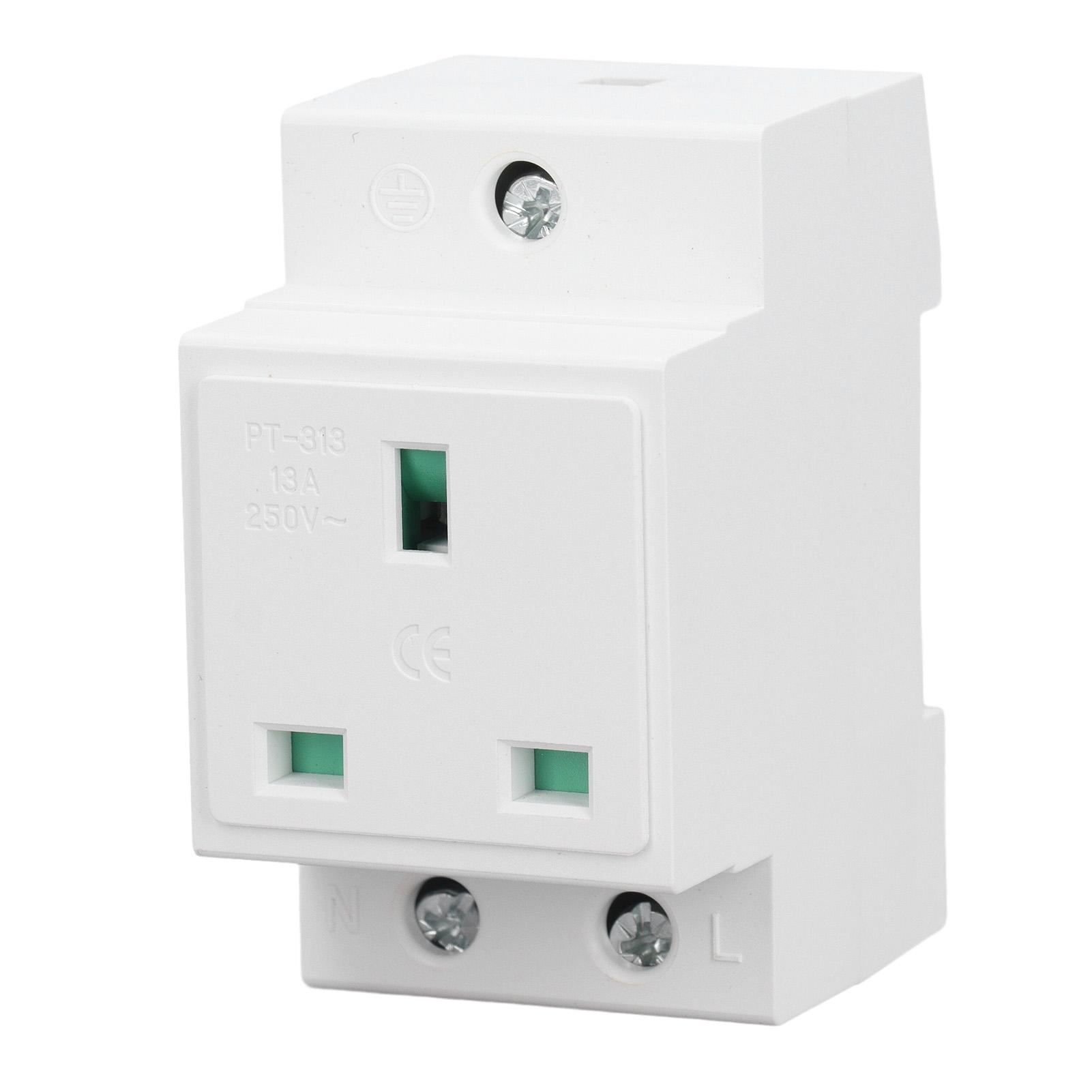 

Розетка на DIN-рейку, встроенная розетка с защитным контактом для распределительной панели UK AC250V 13A