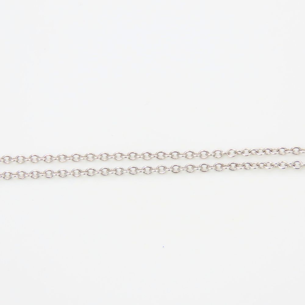 Used TIFFANY&Co. Necklace Return to heart tag K18 white gold/diamond 4.8g Accessories