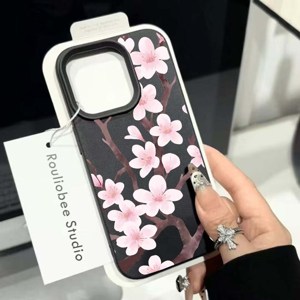 Case For RENO 15 15F 11F 12F 14 PRO 10 5 Lite 5F OPPO A3 A5 A6 PRO A2 A3X A5X A40 A94 Soft Pink Violet Flowers Matte Cover