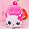 Striped Pink Bunny Cartoon Animal Plush Children Backpack For Toddler Use School