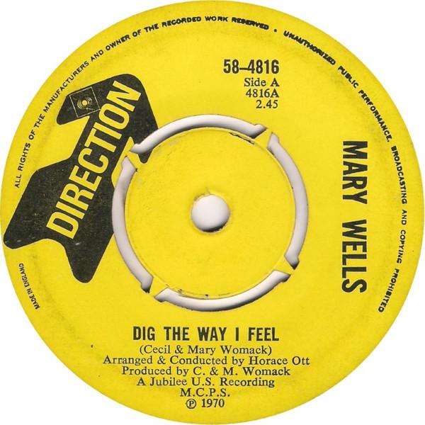 

7inch Record MARY WELLS - Dig The Way I Feel 584816 Direction 1970 UK Soul/Funk Used