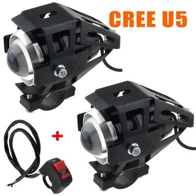 Motorcycle Headlights Mode LED U5 Fog Driving Lamp Car Running Spotlight Light with Switch Motorcycles Bicycles Light