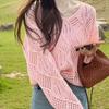 Skeleton Knit Sweater Women's Spring Summer and Autumn Solid Colour Grid Lazy Bottoming Sunscreen Cover-ups