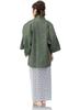 Yukata Inn Set Inn for Women [KYOETSU] Set, Yukata, 4-piece (haori, Yukata, Obi, Laces) (Yukata-145, Haori-Green)
