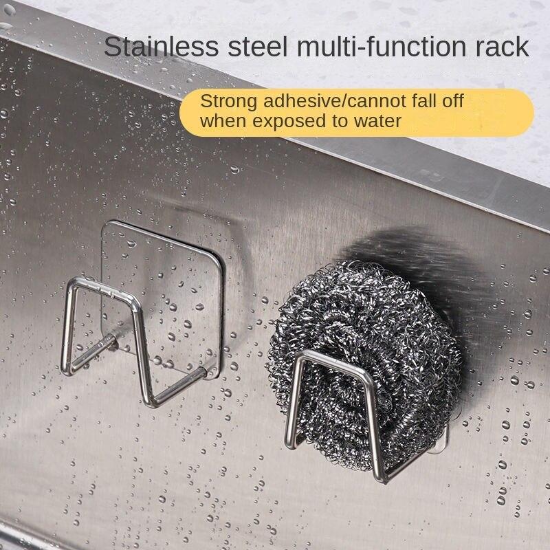 Stainless Steel Draining Rack Punch Free Kitchen Hook