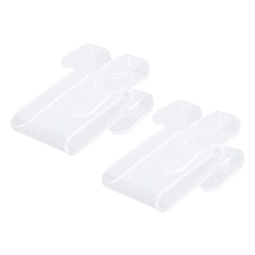 2PCS Shower Frameless Glass Door Hook Acrylic Multifunctional Double Sided Over Door Hanger for