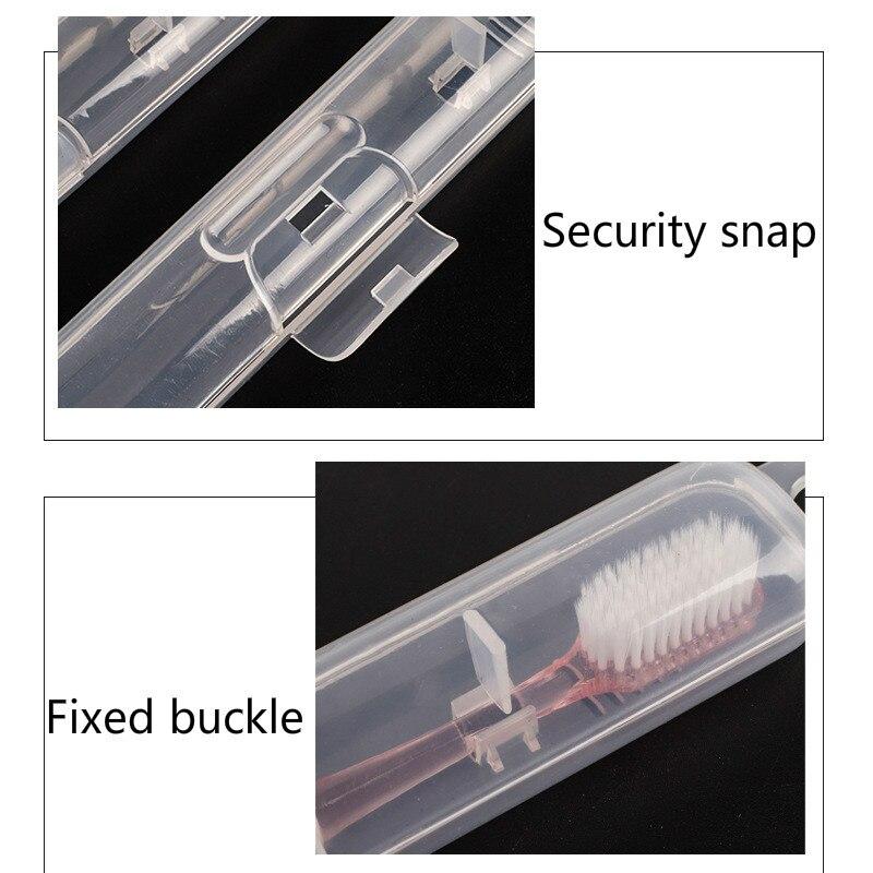 1pc Portable Toothbrush Cover Holder Outdoor Travel Hiking Camping Toothbrush Cap Case Protect Storage Transparent Box