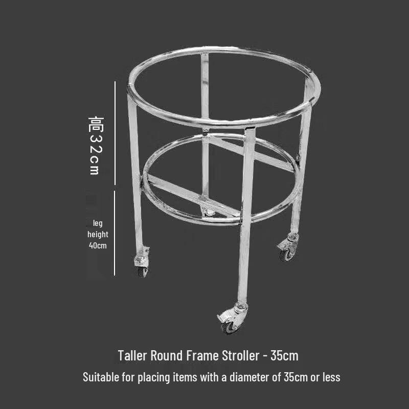 Deer Color Tall 35cm Stainless Steel Soup Pot with Wheels