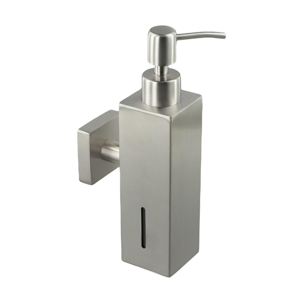 Wall Mount Soap Dispenser in Stainless Steel Designed to Minimize Waste While Dispensing Liquid Soaps Effectively 250ML
