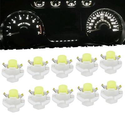 10Pcs Car Universal T5 B8.4 LED Car Dash Board Bulb BX8.4D Instrument Panel DC 12V Indicator Lamp Light Car Interior Accessories
