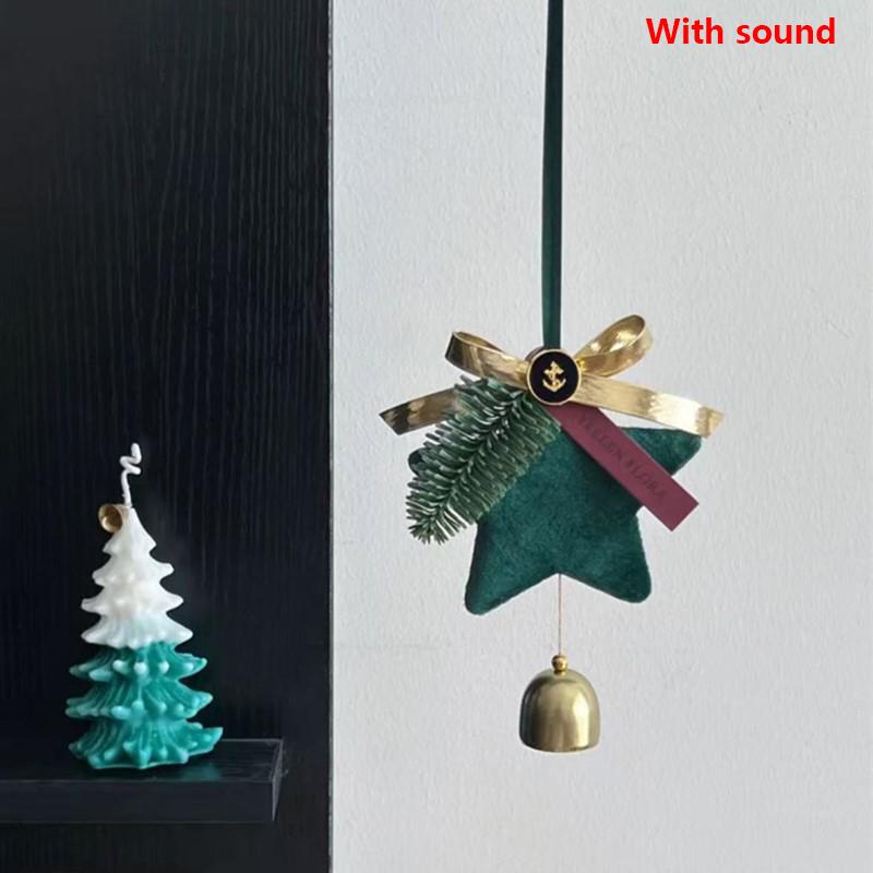 

Рождественский декор для дома, плюшевая рождественская елка, подвеска для автомобиля, колокольчик для новогодней вечеринки, праздничный декор, подвесной рождественский подарок C