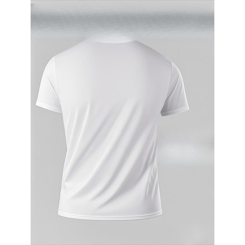 European Size 1pc Men'S Pure Cotton Casual T-shirt/ Mens T Shirts/graphic Tees Men/Creative Print Pattern/fashion Clothing/washable/round Collar