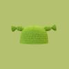JYL TS DIY Shrek Knit Hat Unisex Winter Long Braid Green Beanie Hat Acrylic
